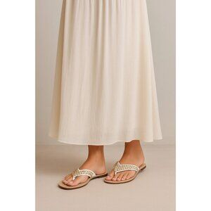 Giuseppe Zanotti White Leather Studded Sandals Women’s Size 36 Vero Cuoio